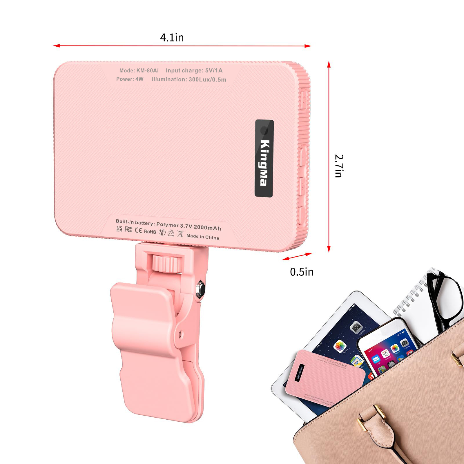 King Ma Pink ładowalna lampa d – Photography Lighting Handheld recenzja i cena
